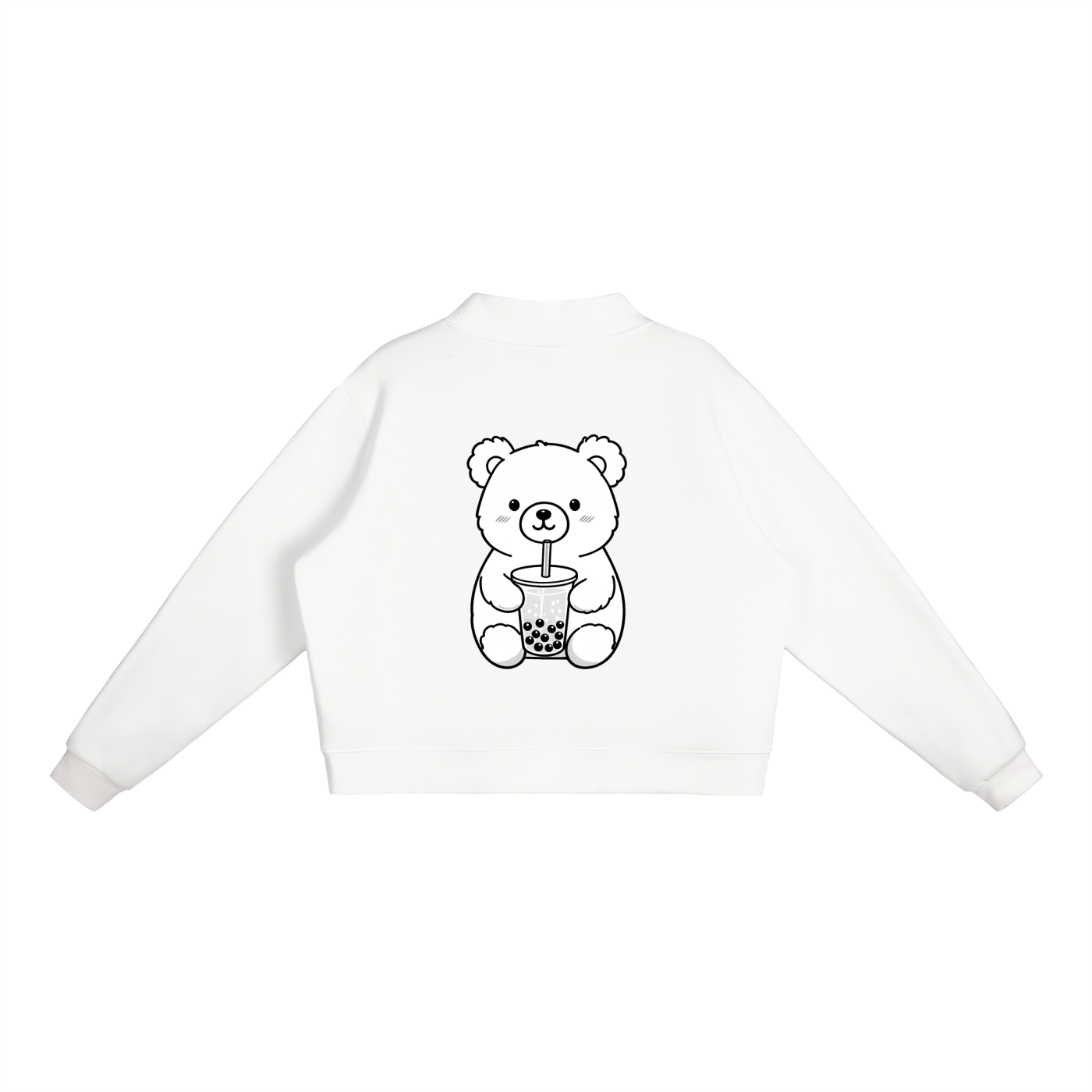 Essential Fleece Mock-Neck Crew Sweatshirt