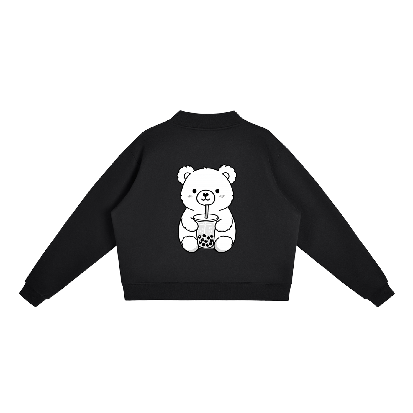 Essential Fleece Mock-Neck Crew Sweatshirt