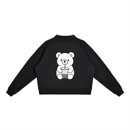 Essential Fleece Mock-Neck Crew Sweatshirt