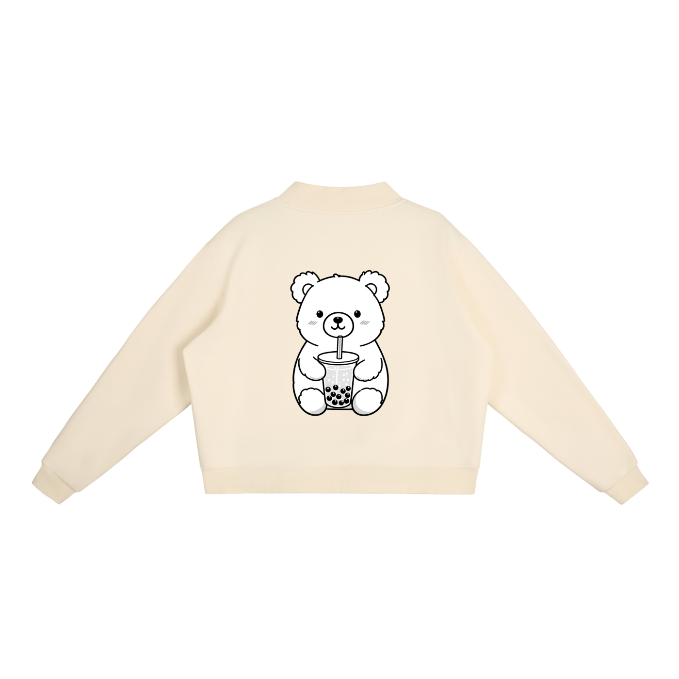 Essential Fleece Mock-Neck Crew Sweatshirt