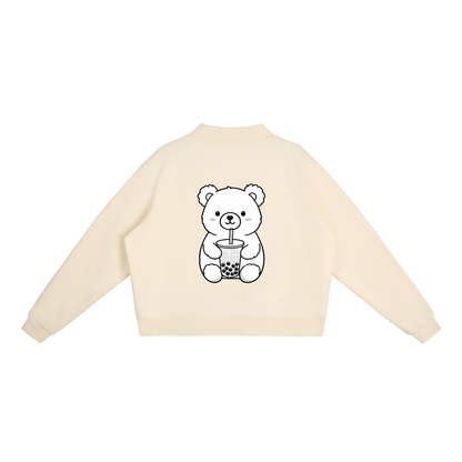 Essential Fleece Mock-Neck Crew Sweatshirt