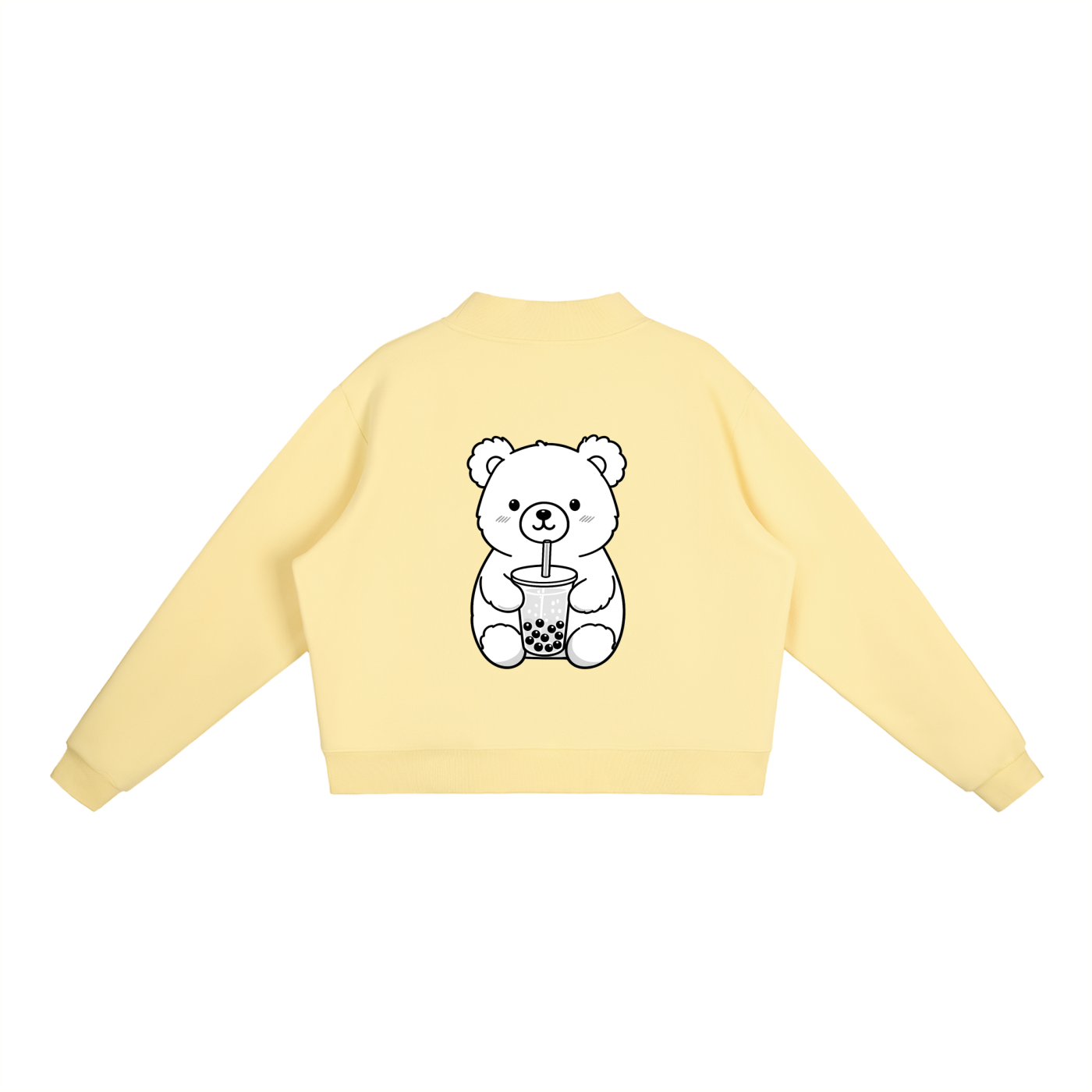 Essential Fleece Mock-Neck Crew Sweatshirt