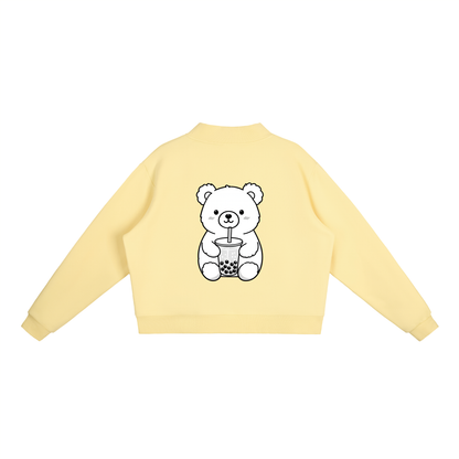 Essential Fleece Mock-Neck Crew Sweatshirt